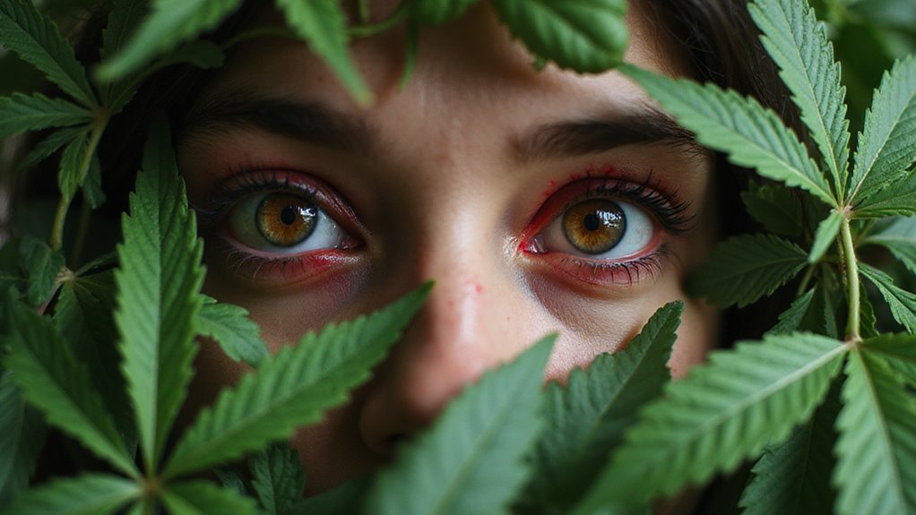 cannabis powoduje czerwone oczy