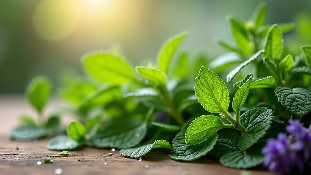 wybór organicznych suszonych ziół