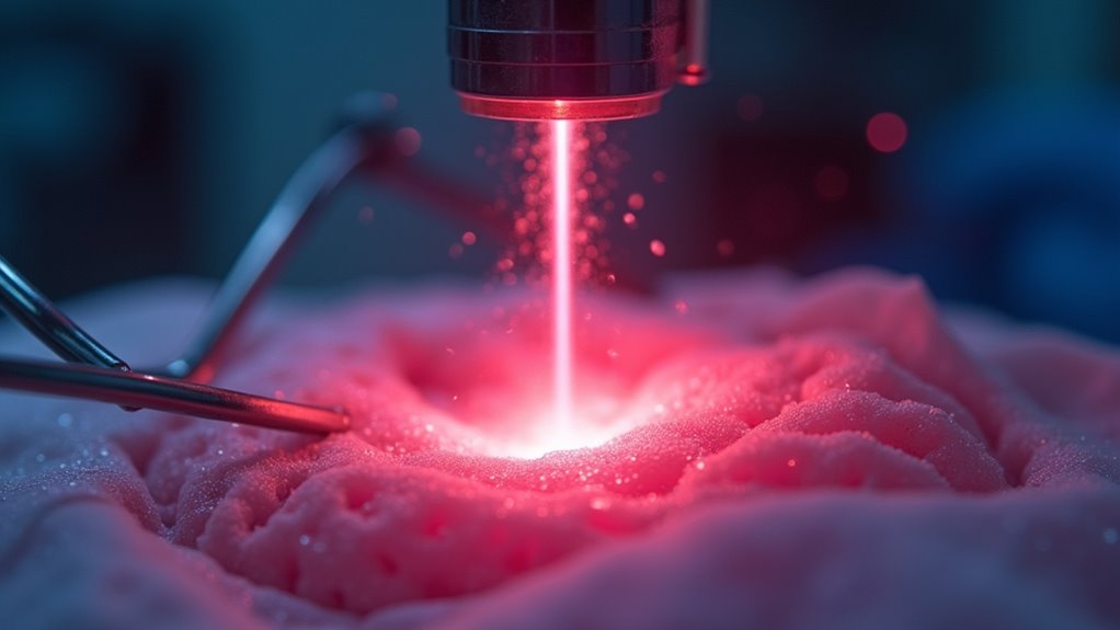 proces parowania tkanek za pomocą lasera