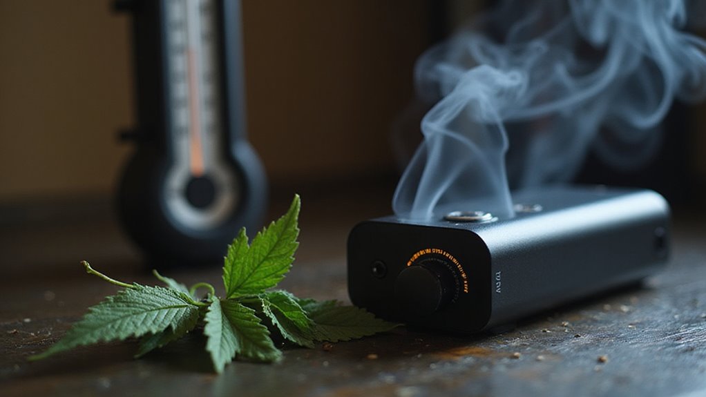 ustawić temperaturę waporyzacji THC